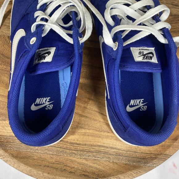 Nike Sb Chron 2 Deep Royal Blue Mens Blue And White Size 11.5 Low Top Shoes - Picture 7 of 9